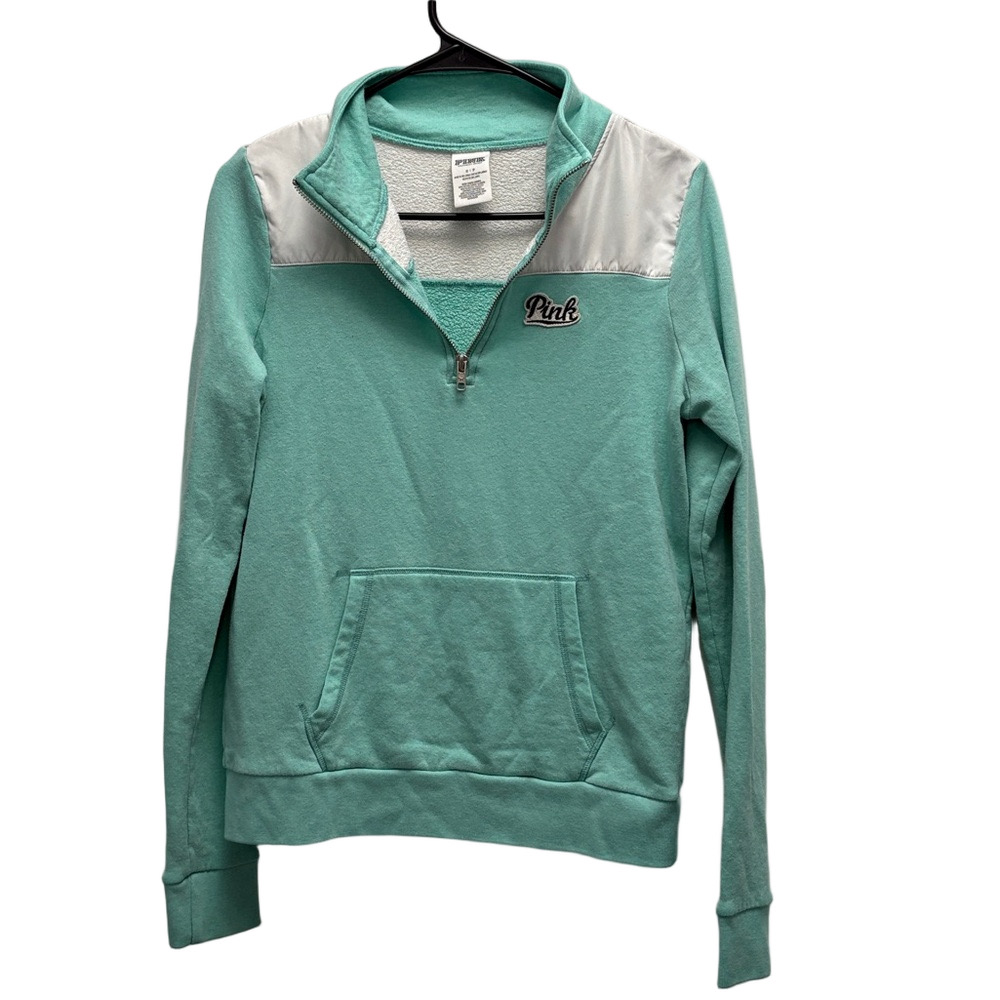 Victoria's Secret Y2K Quarter Zip Sweatshirt Size Small Love Pink